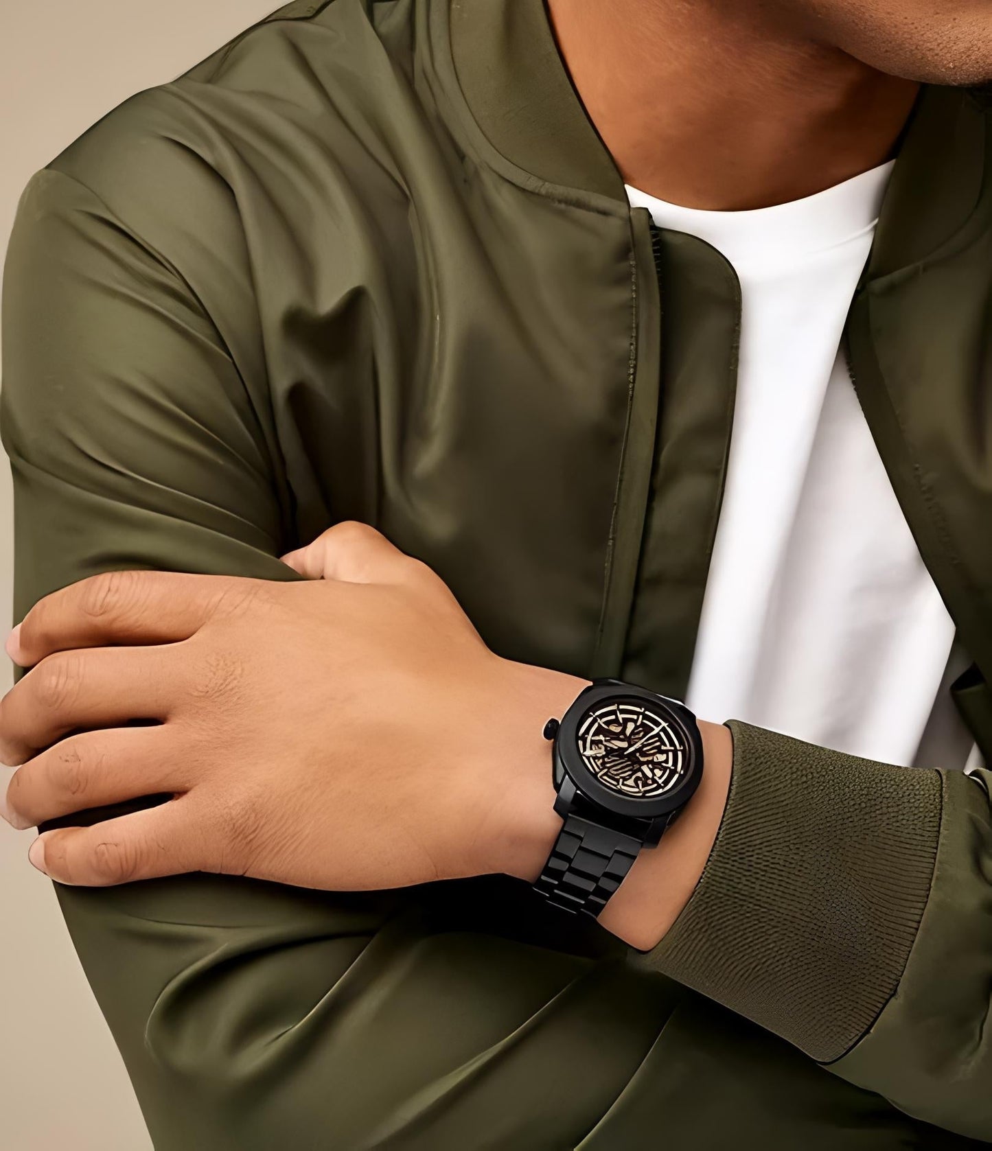 Fossil Machine Automatic Black Stainless Steel Watch