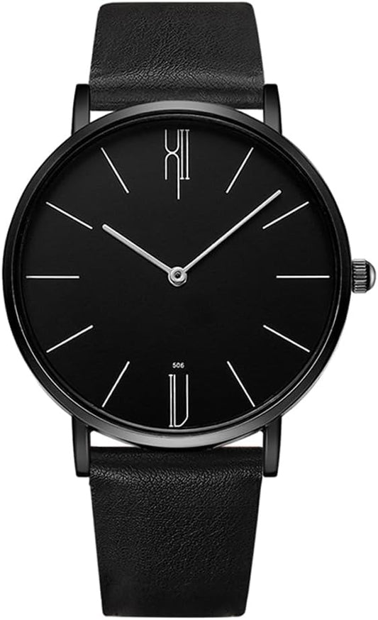 Black Leather Watch – Elegant & Timeless Design