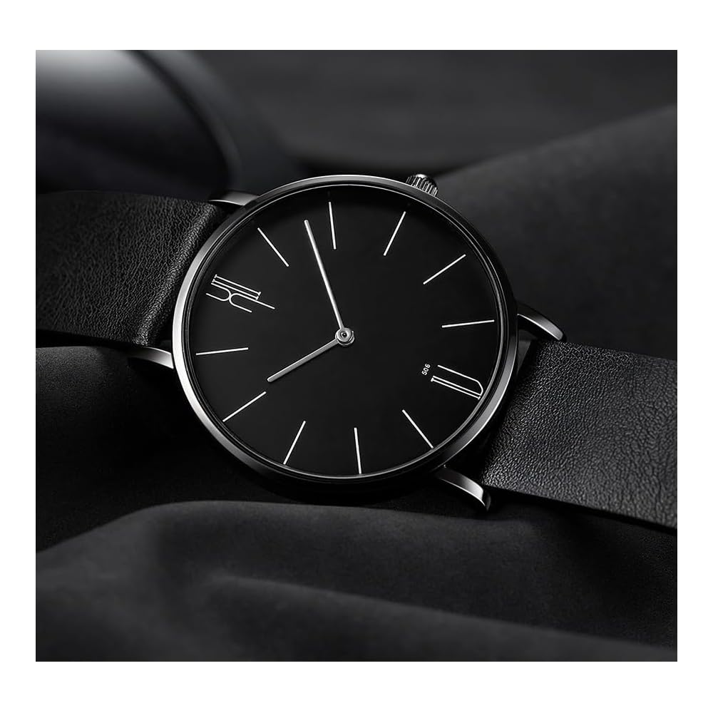 Black Leather Watch – Elegant & Timeless Design