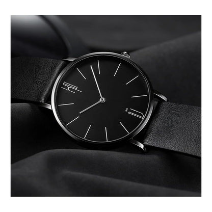 Black Leather Watch – Elegant & Timeless Design